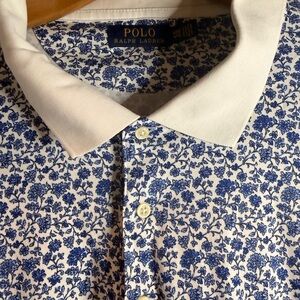 Ralph Lauren Blue Floral Polo Shirt